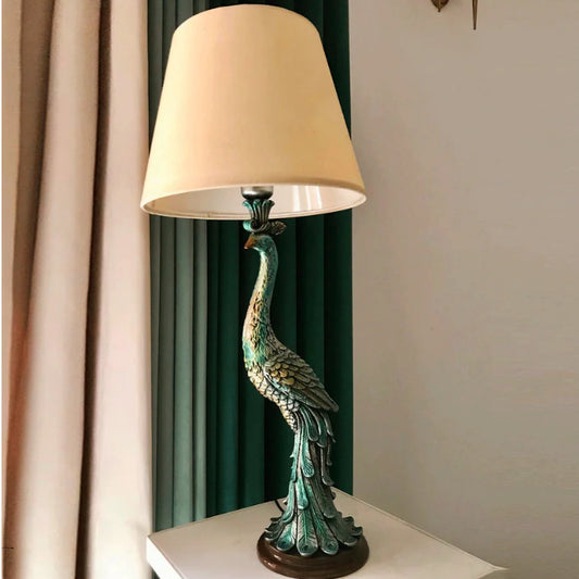 Verdant Peacock Lamp